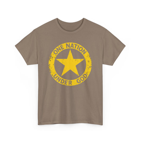 Patriotic Unisex Heavy Cotton Tee - One Nation Under God, Casual Wear, Gift for Independence Day, Faith-Based Apparel, Comfy T-Shirt, [...]